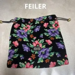 FEILER 花柄 巾着ポーチ