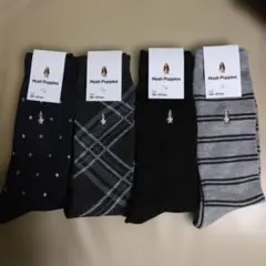 Hush Puppies メンズ ソックス 4足セット 25~27cm