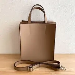 UNIQLO ユニクロ レザータッチスクエアショルダーバッグ ベージュ