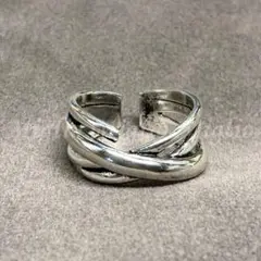 シルバー　クロスモチーフリング　メキシカン　ヴィンテージ　重厚　フリー　S925