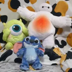 ディズニー ぬいぐるみ マイク・ワゾウスキ ベイマックス スティッチ 3体セット