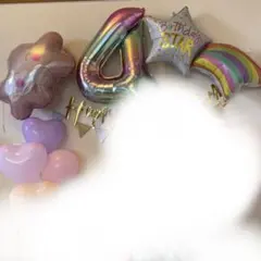 4歳　2歳　誕生日飾りセットのサムネイル
