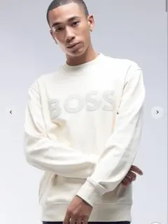 HUGO BOSS ラバーロゴプリント クルーネック スウェット トレーナーのサムネイル