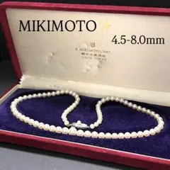 糸替え済み アコヤ ミキモト ベビーパール ネックレス Mチャーム 箱 