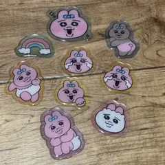 おぱんちゅうさぎ ぷっくりフレーク シール おすそ分け1