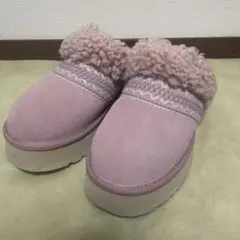 アグ UGG ボアスリッポン　サボ　ピンク　ムートン