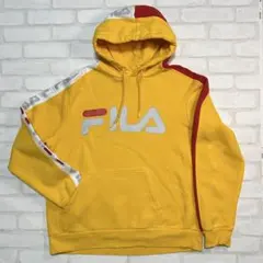 NY購入！フィラ/FILA イエロー パーカー M　フーディ　スエットメンズ