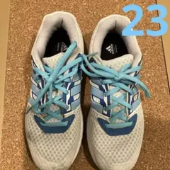 adidas cloudfoam スニーカー ホワイト/ブルー