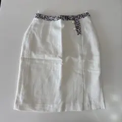 PROPORTION タイトスカート カラフルツイード装飾