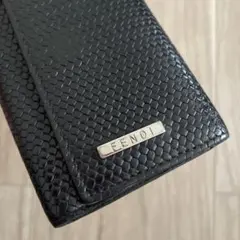 訳あり☆FENDI☆メッシュ編み風キーケース　ブラック☆