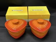【美品】Le Creuset ラムカン　アモール　S ハート　オレンジ　2P
