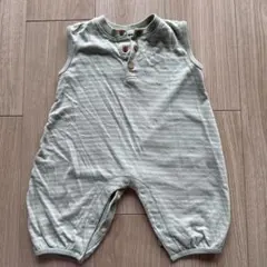 UNIQLO ベビー ロンパース 70 ミント ノースリーブ 美品 夏服
