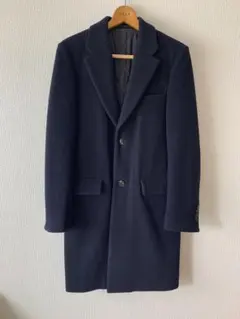 ネイビー ウール チェスターコート
