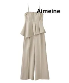 新品 Aimeineペプラムキャミ×ワイドパンツセットアップ キャミ＆パンツ