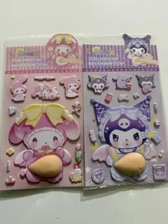 ⭐︎2枚セット⭐︎マイメロ クロミ おなかぷにぷにシール　3Dシール　立体シール