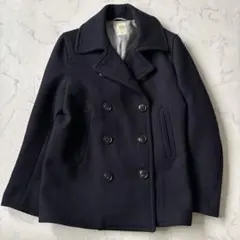 HARVARDハーヴァード　ピーコート　小さいサイズ　ネイビー　メンズ◆6886