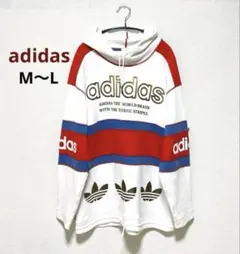 adidas メンズパーカー トレフォイルロゴ 前後プリント