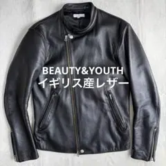 ユナイテッドアローズ ラムレザー シングルライダースジャケット XL