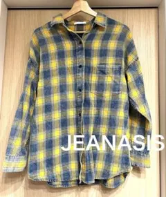 JEANASIS 青と黄色のチェックシャツのサムネイル