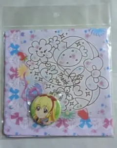 アイカツ  メモリアルハンカチセット　缶バッジ　星宮いちご　復刻版
