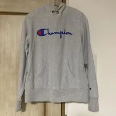 【美品】 Champion グレー パーカー フード付き