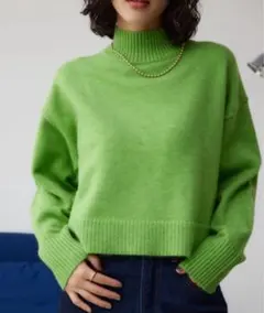 AZUL BY MOUSSY ニット　カラーニットプルオーバー　ハイネック