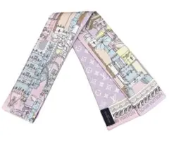 ルイヴィトン LOUIS VUITTON バンドー スカーフ ピンク パープルのサムネイル