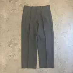 グレー 2タック スラックス ワイドパンツ メンズ オフィスカジュアル