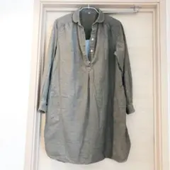 無印良品 コーデュロイ 授乳 マタニティ　ワンピース 長袖