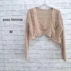 ☆axes femme ボレロ ピンク M　フリル レース ビジュー付 ショートのサムネイル