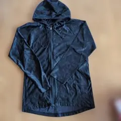 最終値下げ　しまむら　ブラック パーカー　メッシュ　地模様　LL 新品