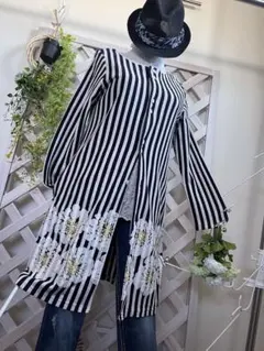 ⭐︎グラニフ　黄色い幸せの花　ストライプデザイン 長袖カーディガン