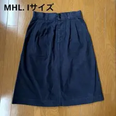 MHL. ネイビー フレアスカート 膝下丈 Iサイズのサムネイル