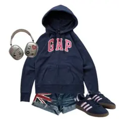 ❤︎GAP hoodie y2k ジップパーカー 短丈 海外ガール 平成ギャル