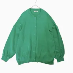 ココディール ニット カーディガン オーバーサイズ 緑 M相当 アウター 羽織り