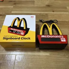 マクドナルド　置時計　ゴールデンアーチLEDクロック マクドナルド 50周年 ゴールデンアーチLEDクロック 当時物 看板 置時計