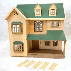 限定値下☆廃盤品 シルバニアファミリー 緑の屋根の大きなお家 緑の丘の大きなお家