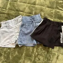 デニムハーフパンツ3点セット