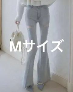 定価以下‼️新品タグ付き】Darich ドロップビジューフレアデニムパンツ