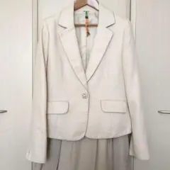 【anySIS】テーラードジャケット　ボタン2way クリーム色 フォーマル