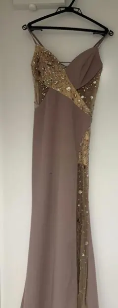 IRMA ビジュー　ロングドレス　ピンク