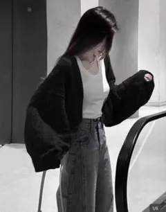 新品未使用 SHEIN カーディガン 黒 Ｍ