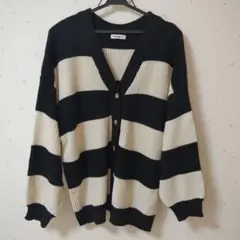カーデ　セーター　ボーダー　ニット