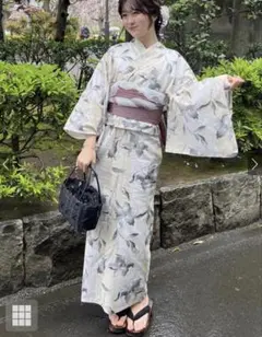 eim nuance line yukata ivory 浴衣 - メルカリ
