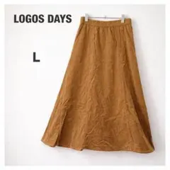 LOGOS DAYS ブラウン ウエストゴム 楽ちん ロングスカート キャンプのサムネイル