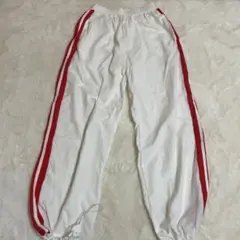 memectle トラックパンツ ホワイト/レッド Mサイズ