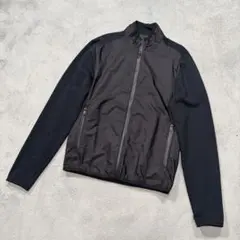 プラダ　スウェット　切替　ナイロン　ジップアップジャケット　ブラック　Mサイズ