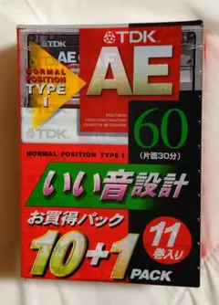 TDK 11本セット カセットテープ AE-120X11F 120分 いい音設計 - メルカリ