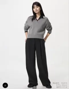 UNIQLO イージータックパンツ M ブラック