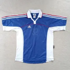 adidas アディダス デサント製 90年代 ゲームシャツ トリコロール